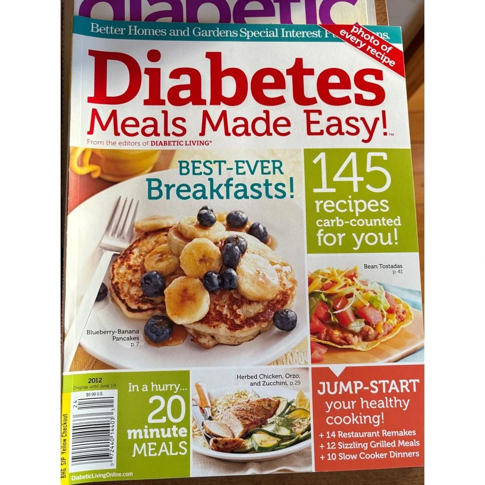 Diabetic Living Magazine Lot 2012 Better Homes and Gardens Diabetes Recipes 8 pc